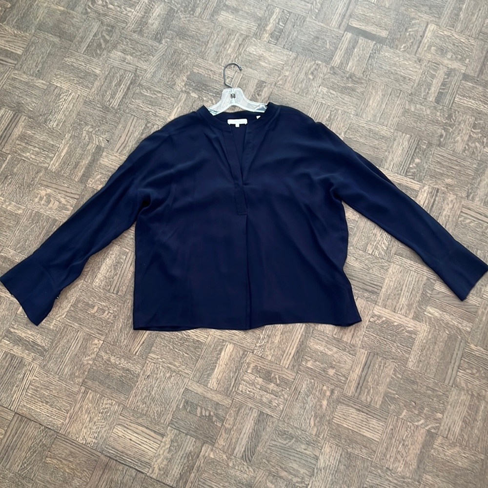 Vince silk blouse Large dark blue
